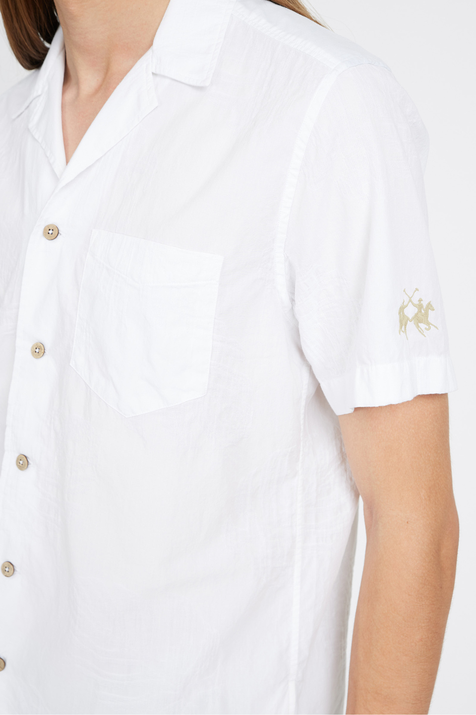 Camicia uomo a maniche lunghe in cotone regular fit- Vahe | La Martina - Official Online Shop