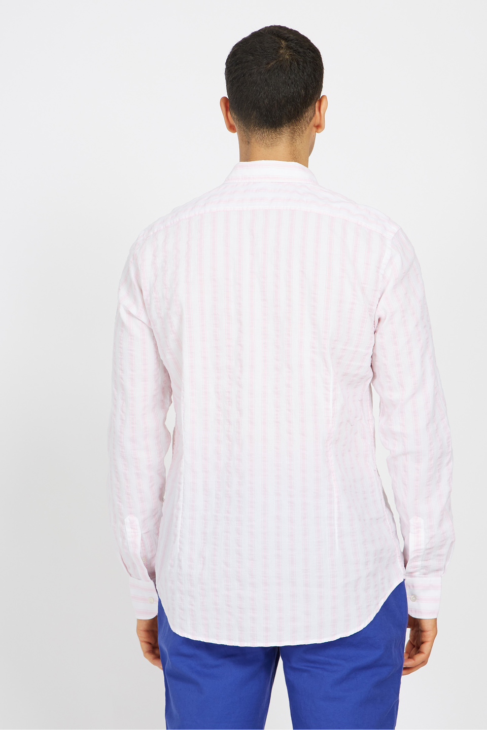 Camisa regular fit de manga larga para hombre en algodón y lino - Innocent | La Martina - Official Online Shop