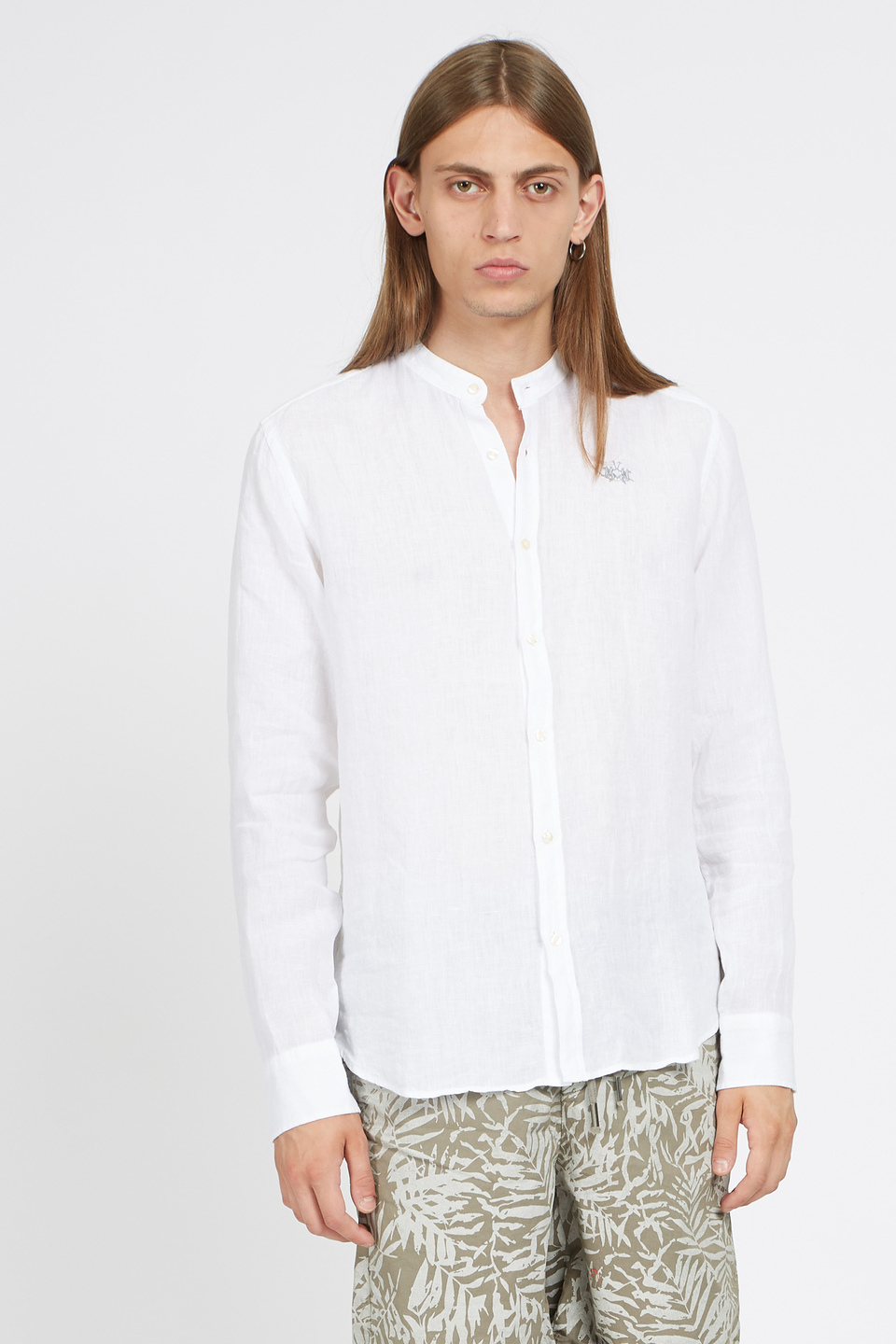 Camicia uomo a maniche lunghe 100% lino regular fit - Vimal | La Martina - Official Online Shop