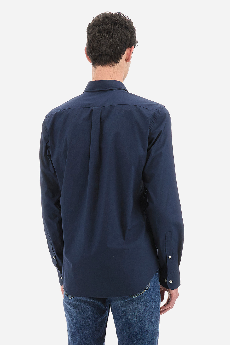 Men's long-sleeved shirt in regular fit stretch cotton - Volker | La Martina - Official Online Shop