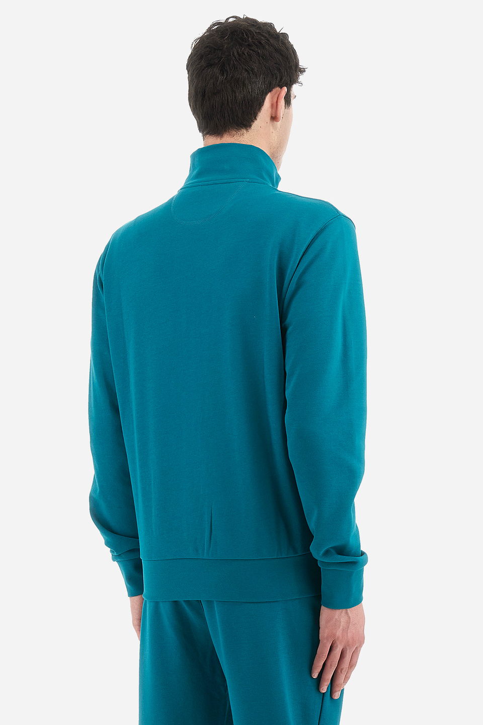 Men's long-sleeved zip-up regular fit sweatshirt - Quilt | La Martina - Official Online Shop