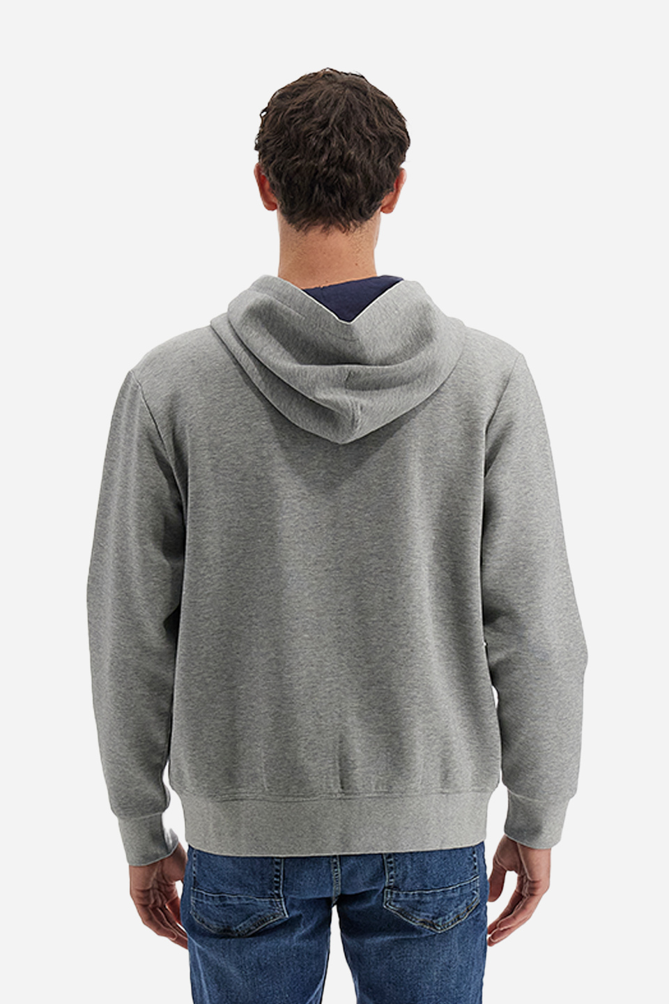 Men's full zip hoodie Logos in solid color large stylized logo - Vangelis | La Martina - Official Online Shop