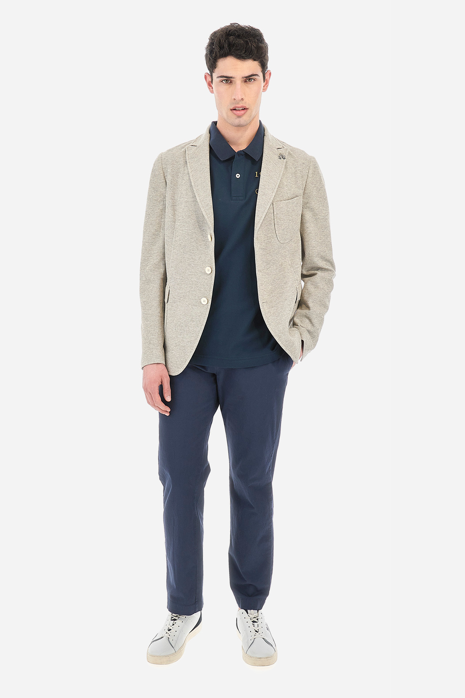 Men's jacket in regular fit cotton blend fabric - Vojin | La Martina - Official Online Shop