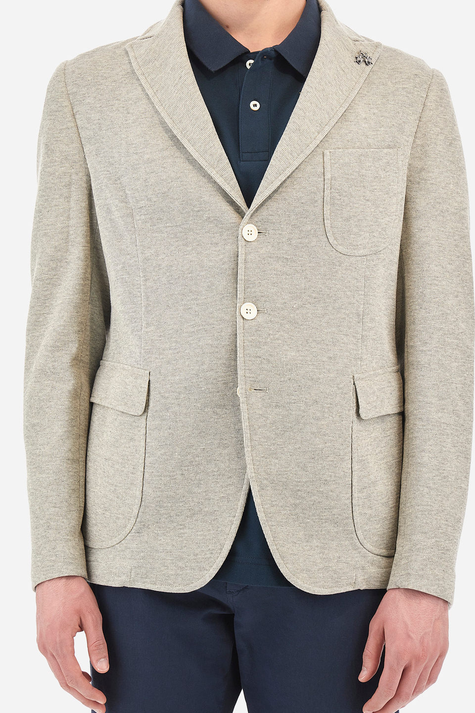Men's jacket in regular fit cotton blend fabric - Vojin | La Martina - Official Online Shop