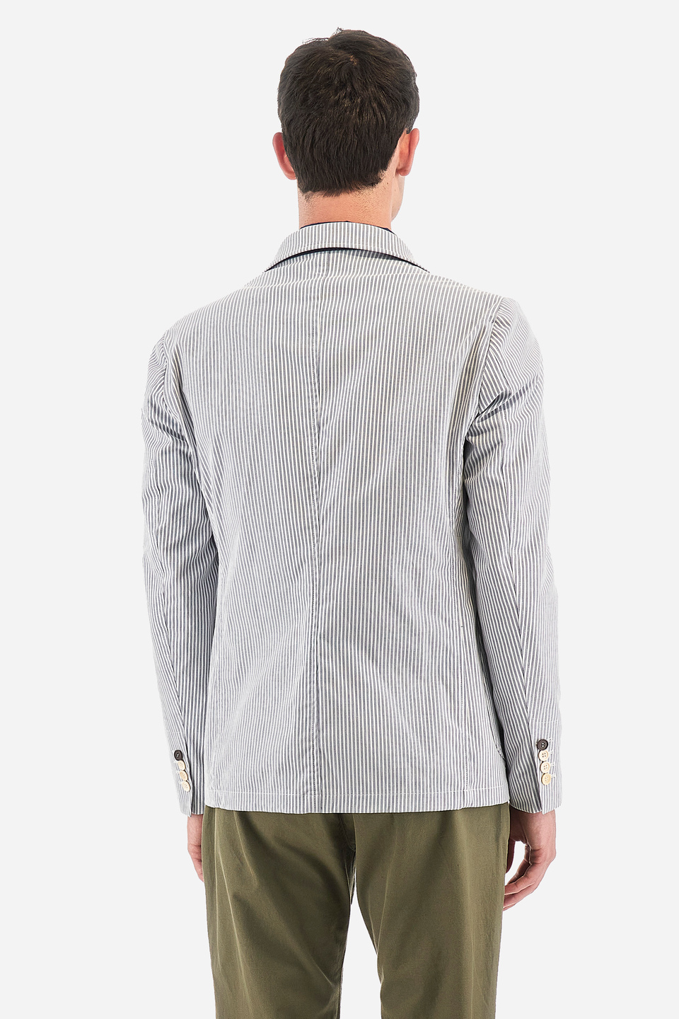 Men's jacket in regular fit cotton blend fabric - Von | La Martina - Official Online Shop