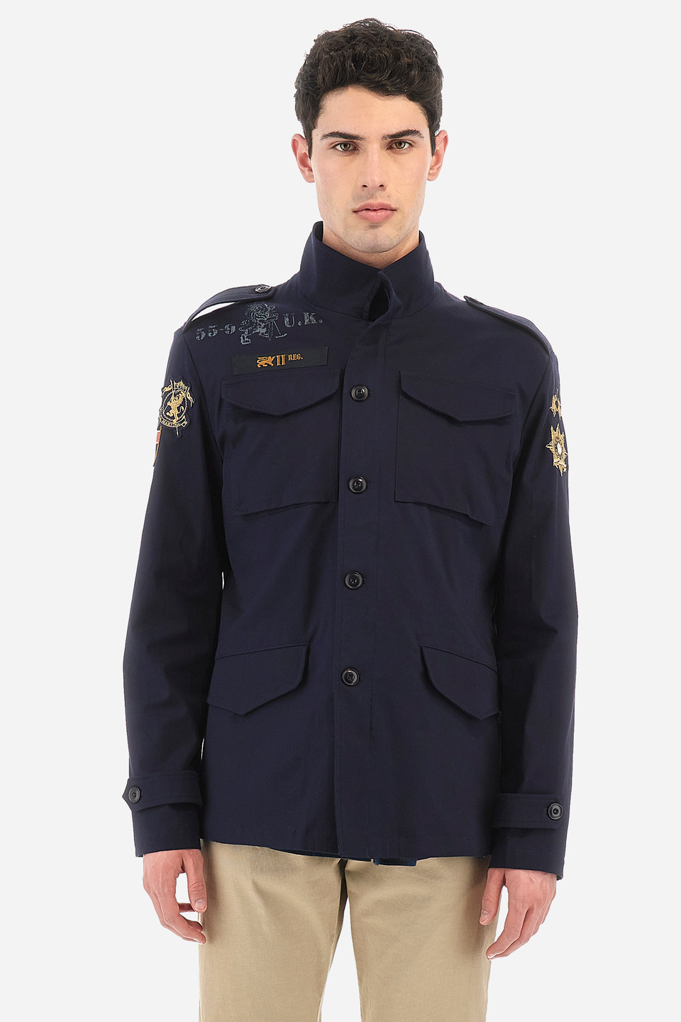 Men's regular fit cotton jacket - Vanek | La Martina - Official Online Shop