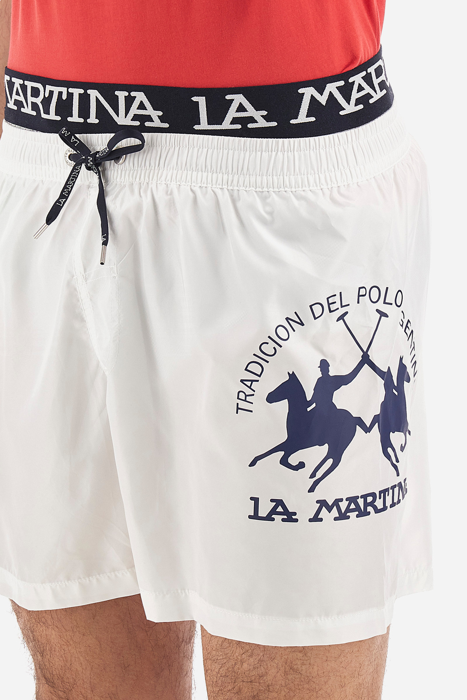 Regular fit men's swim trunks with drawstring waist - Virdis | La Martina - Official Online Shop