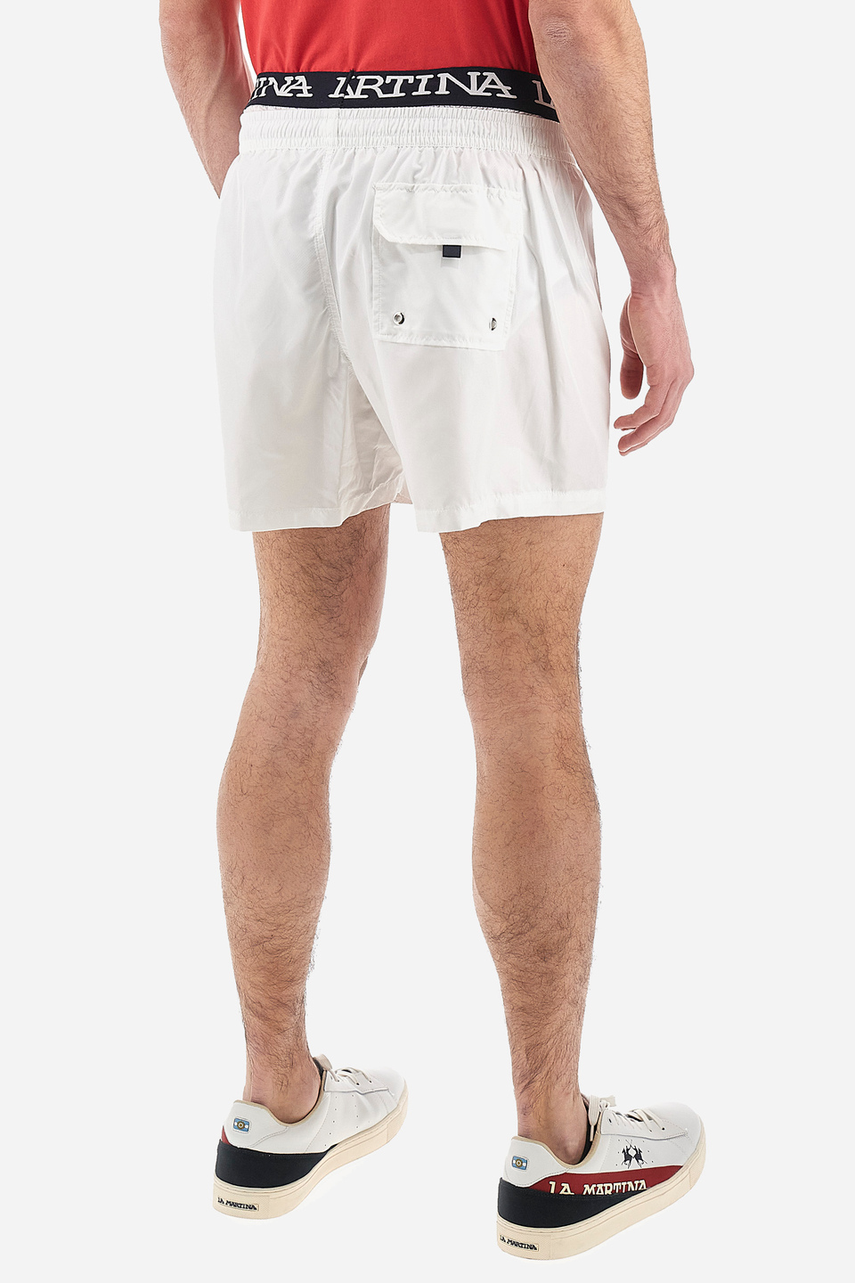 Regular fit men's swim trunks with drawstring waist - Virdis | La Martina - Official Online Shop