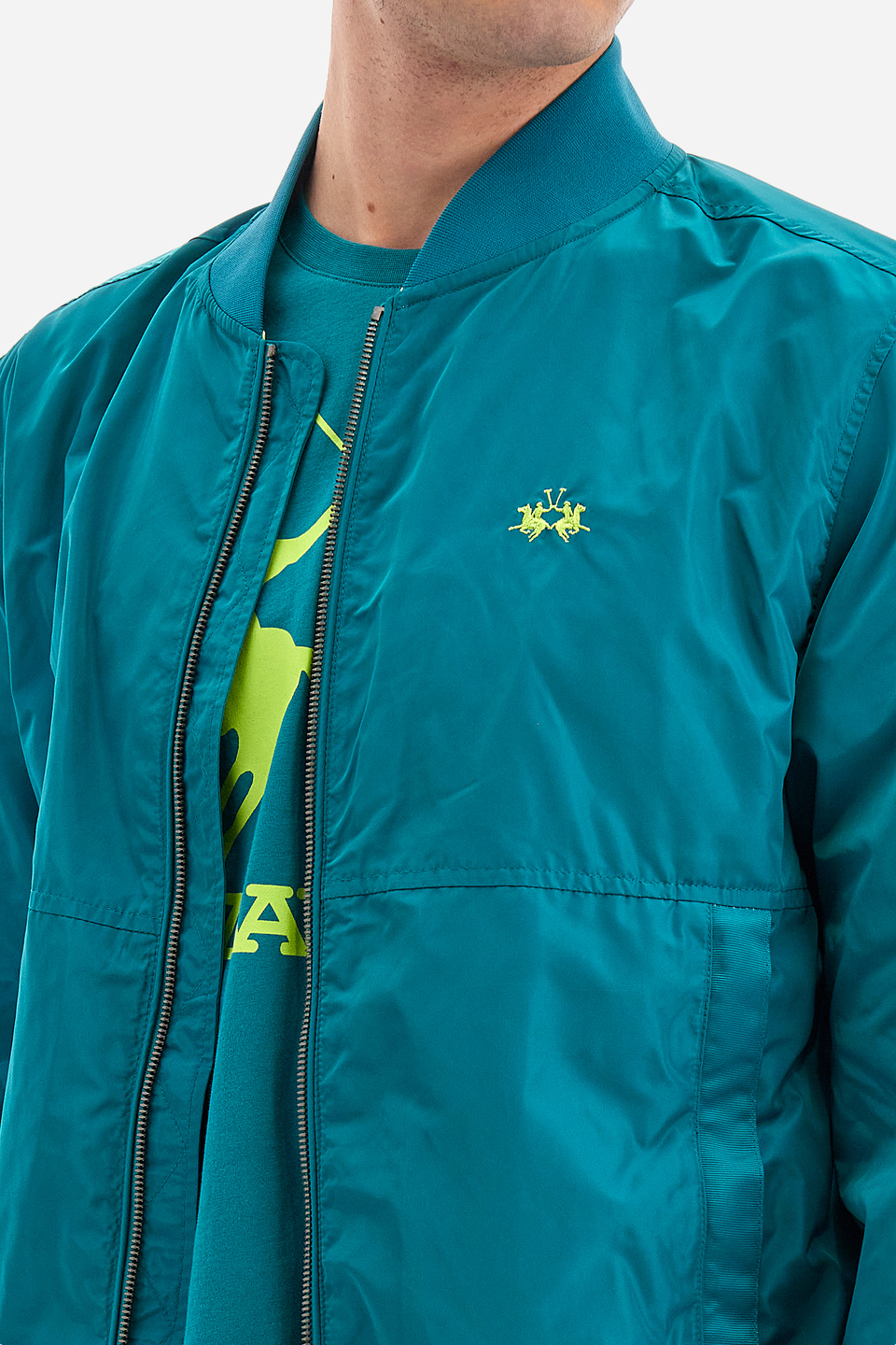 Men's regular fit zip up long sleeve jacket - Veit | La Martina - Official Online Shop