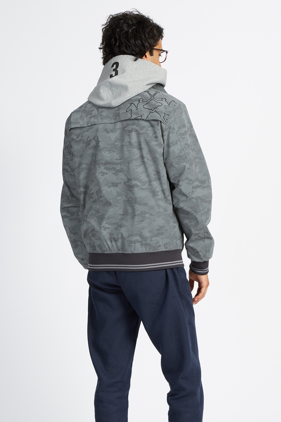 Men's full zip hooded camouflage jacket Logos - Varick | La Martina - Official Online Shop