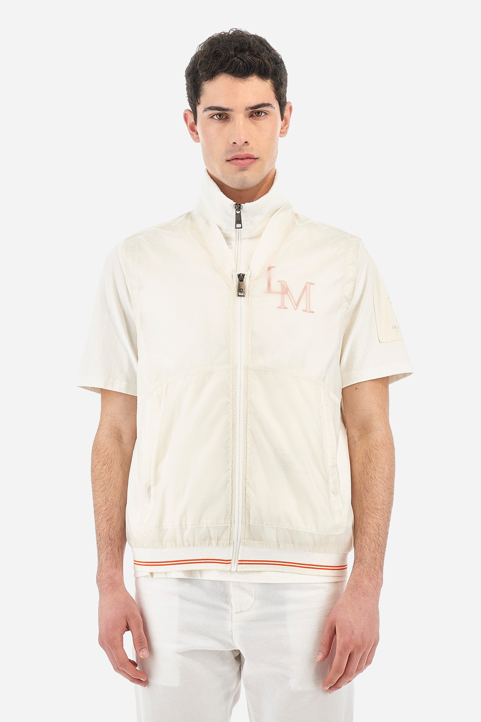 Men's vest with high collar and regular fit zip - Vermont | La Martina - Official Online Shop