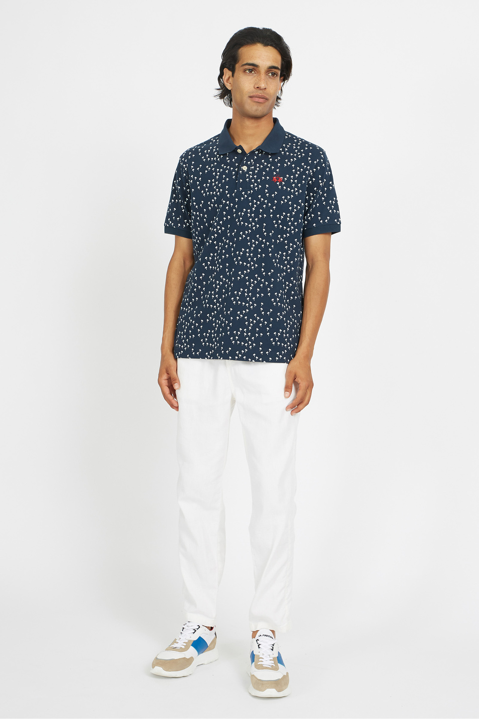 Regular fit 100% cotton short-sleeved polo shirt for men - Valentin | La Martina - Official Online Shop