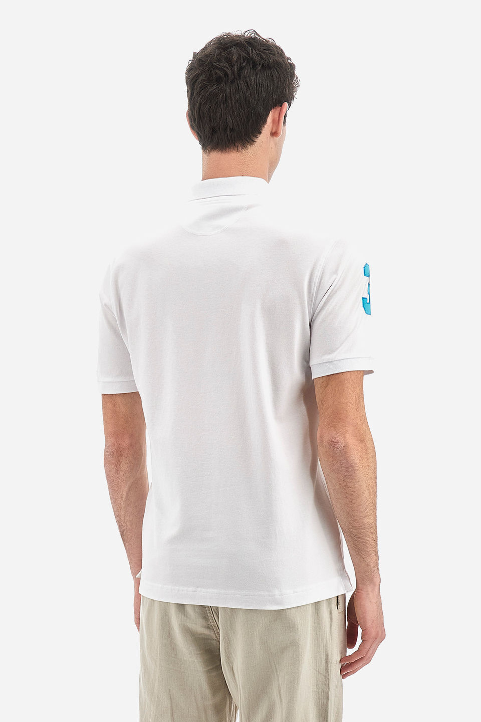Short-sleeves man polo in cotton-stretch slim fit  -  Ray | La Martina - Official Online Shop