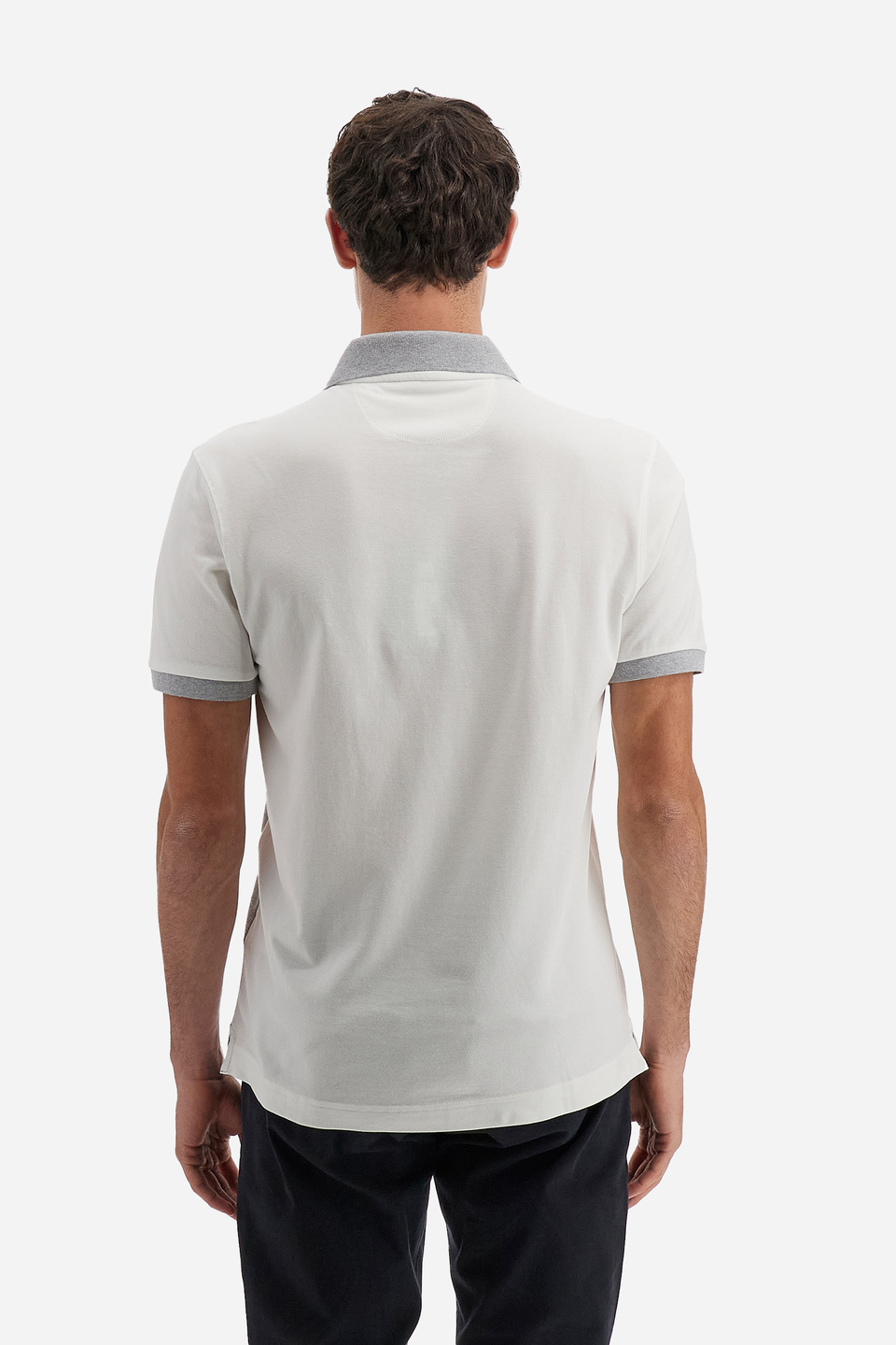 Men's short-sleeved polo shirt Polo Academy small colorblock logo - Vasileos | La Martina - Official Online Shop