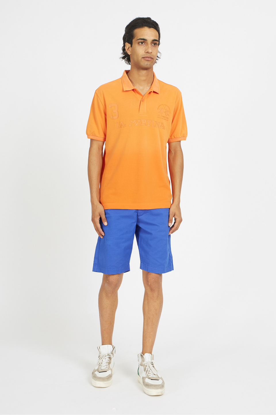 Regular fit 100% cotton short-sleeved polo shirt for men - Vilko | La Martina - Official Online Shop