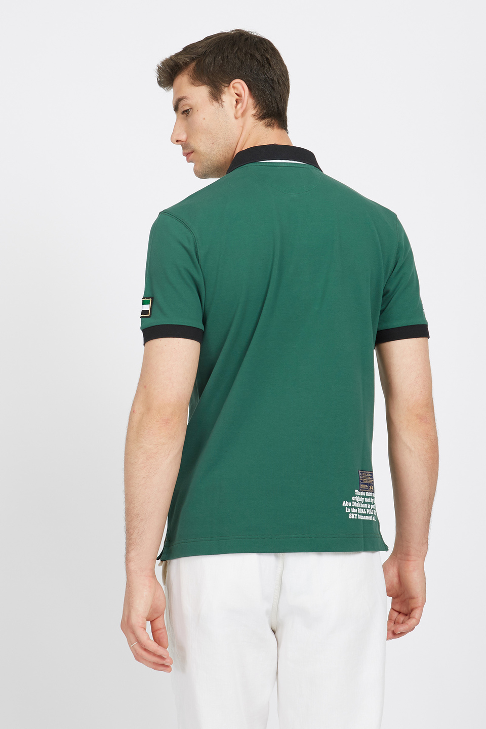 Men's short-sleeved polo shirt in regular fit stretch cotton - Vallee | La Martina - Official Online Shop