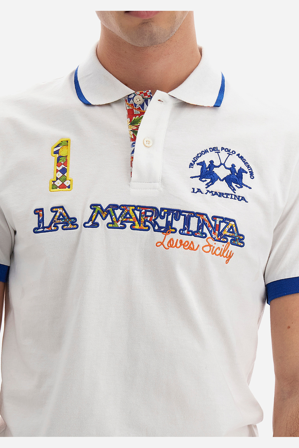 Polo regular fit 100% coton à manches courtes pour homme - Capsule Palermo | La Martina - Official Online Shop