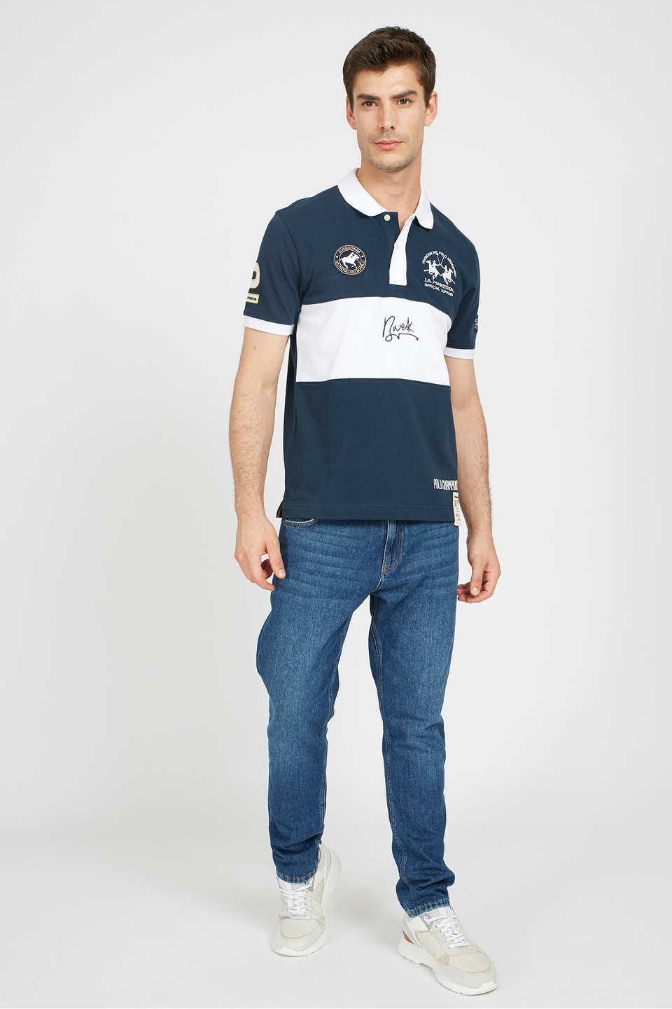 Regular Fit Kurzarm-Poloshirt aus 100 % Baumwolle für Herren - Velibor | La Martina - Official Online Shop