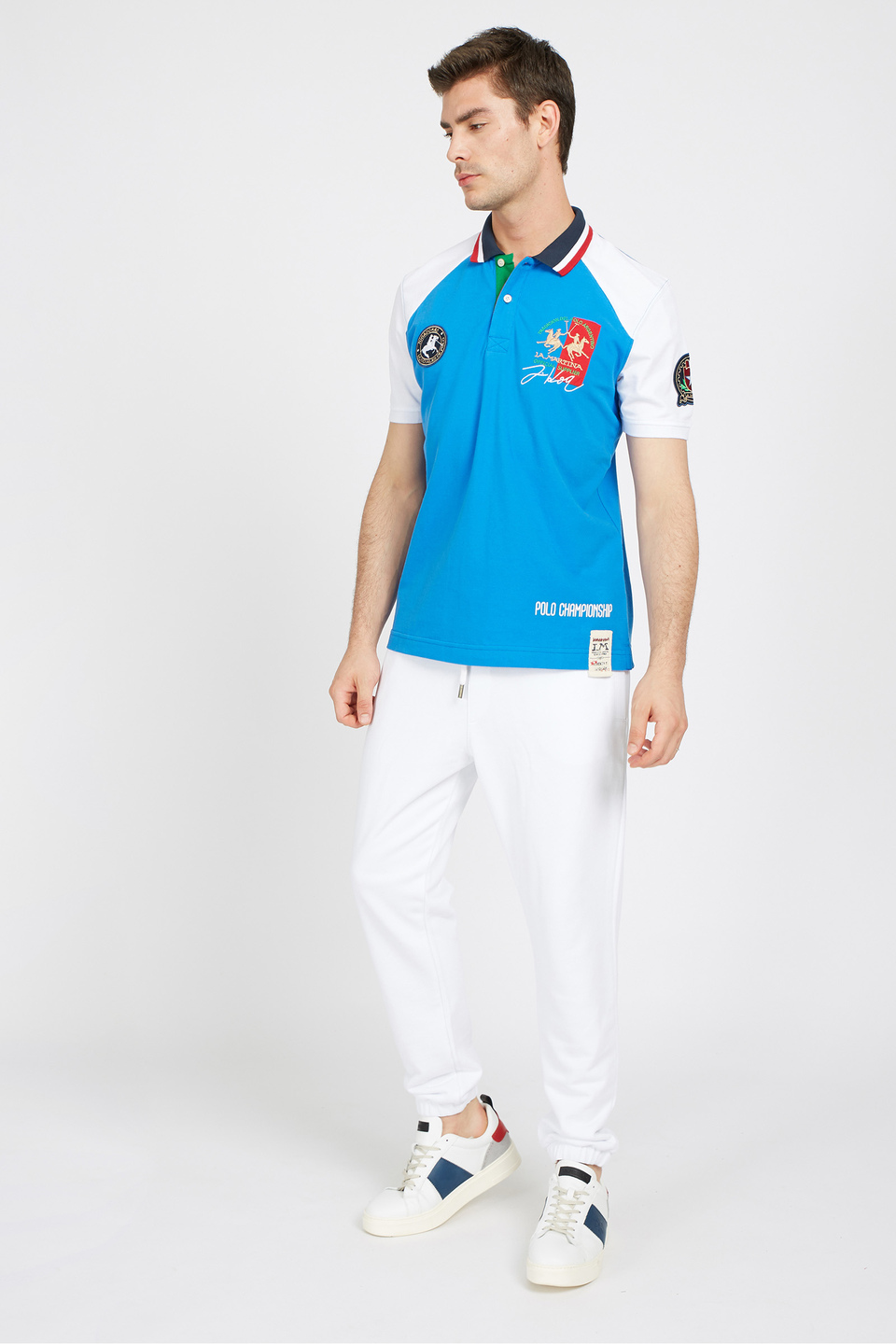 Regular fit 100% cotton short-sleeved polo shirt for men - Velimir | La Martina - Official Online Shop