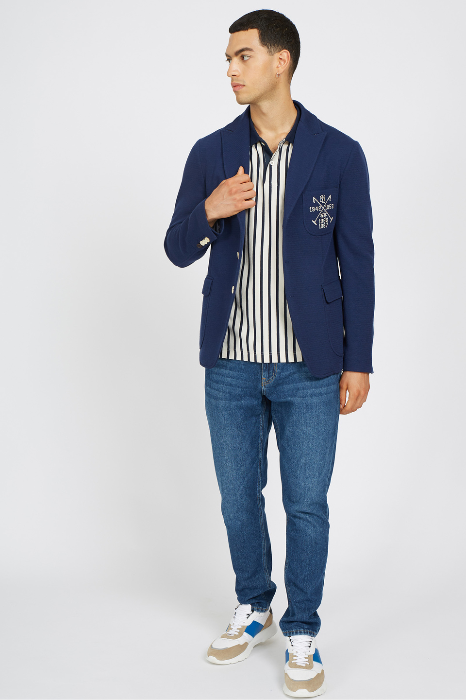 Herren-Kurzarm-Poloshirt aus Stretch-Baumwolle mit normaler Passform - Vernen | La Martina - Official Online Shop