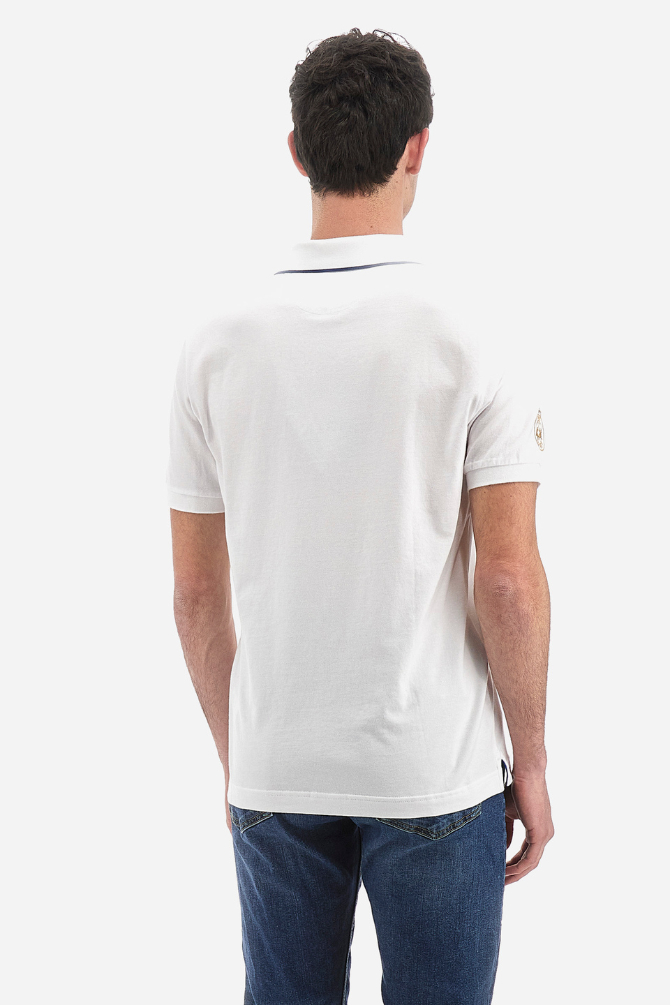 Men's short-sleeved polo shirt in regular fit stretch cotton - Vilmos | La Martina - Official Online Shop