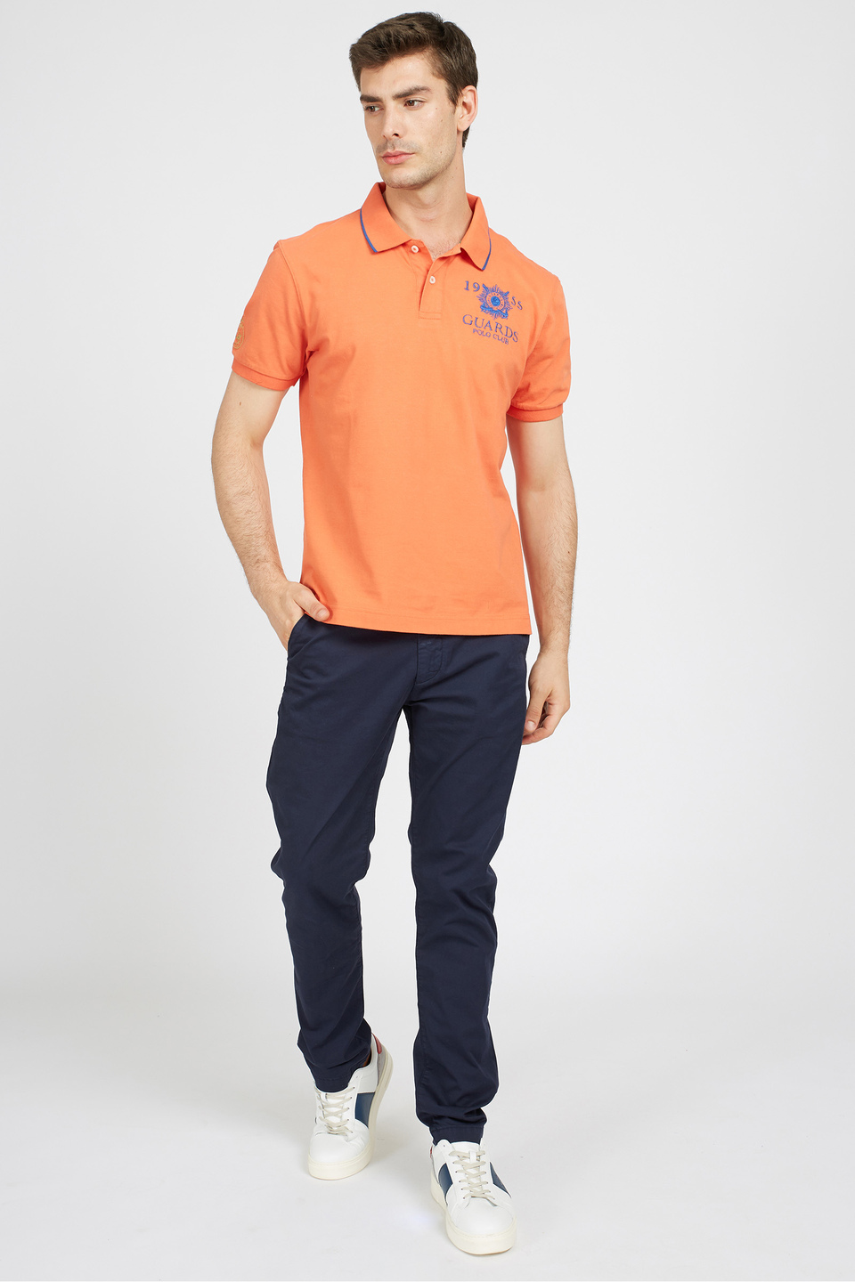 Men's short-sleeved polo shirt in regular fit stretch cotton - Vilmos | La Martina - Official Online Shop