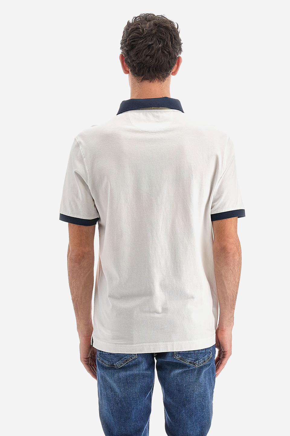 Men's short-sleeved over-fit cotton blend polo shirt - Vince | La Martina - Official Online Shop