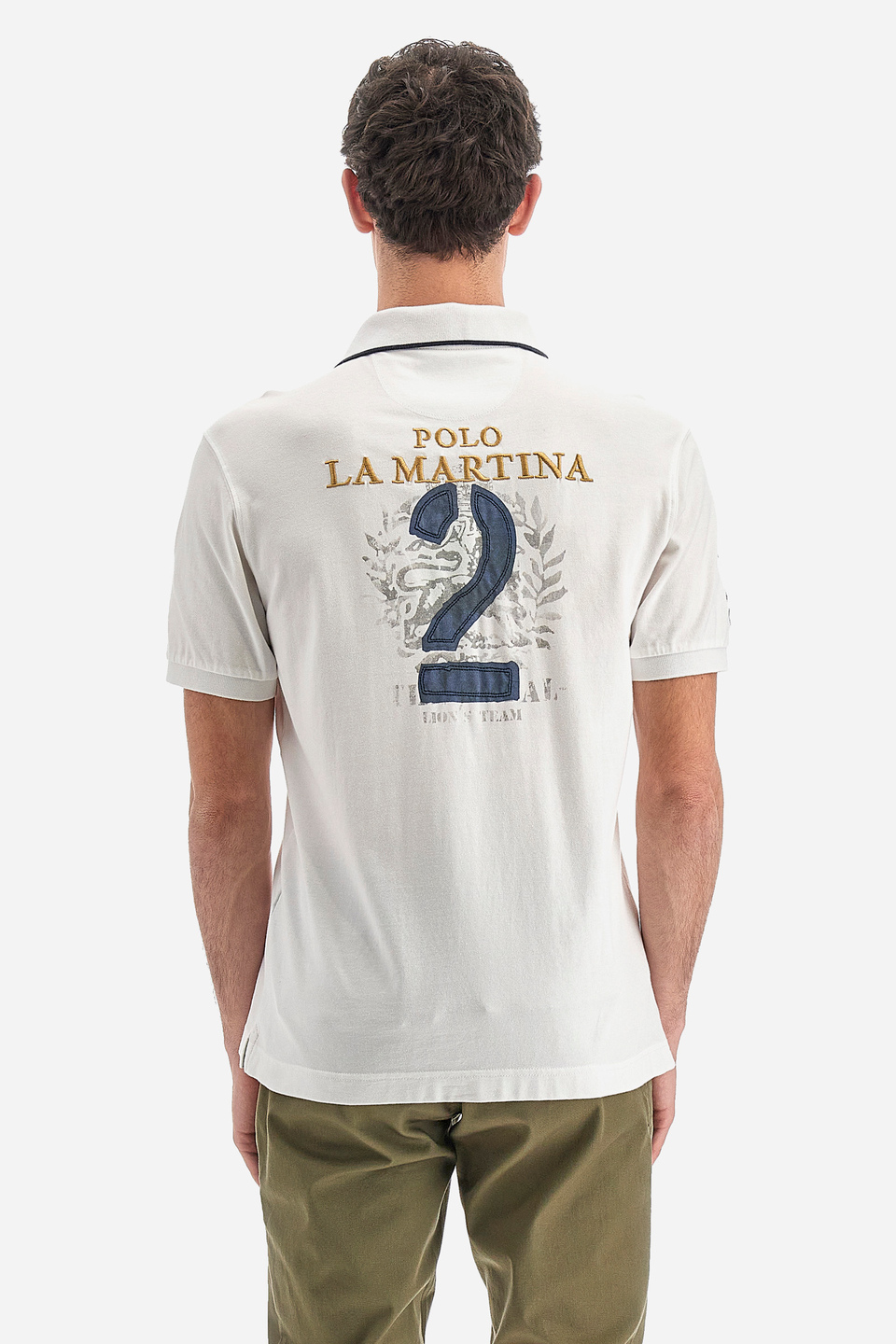Kurzärmliges Overfit-Poloshirt aus Baumwollmischung für Herren - Vincent | La Martina - Official Online Shop