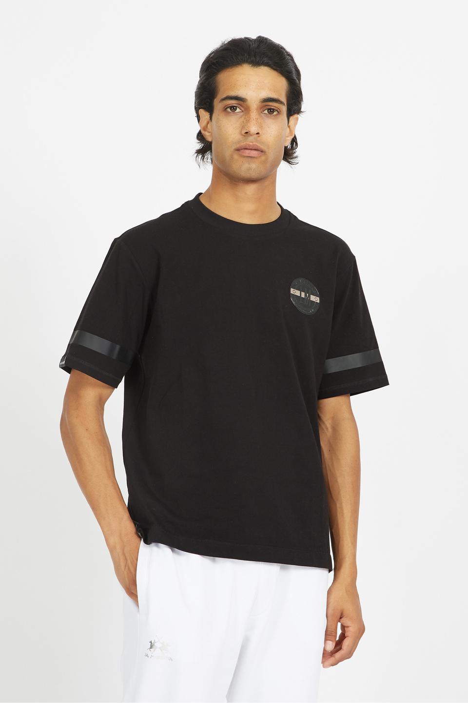 T-shirt à manches courtes pour homme en coton stretch regular fit - Vicenzio | La Martina - Official Online Shop