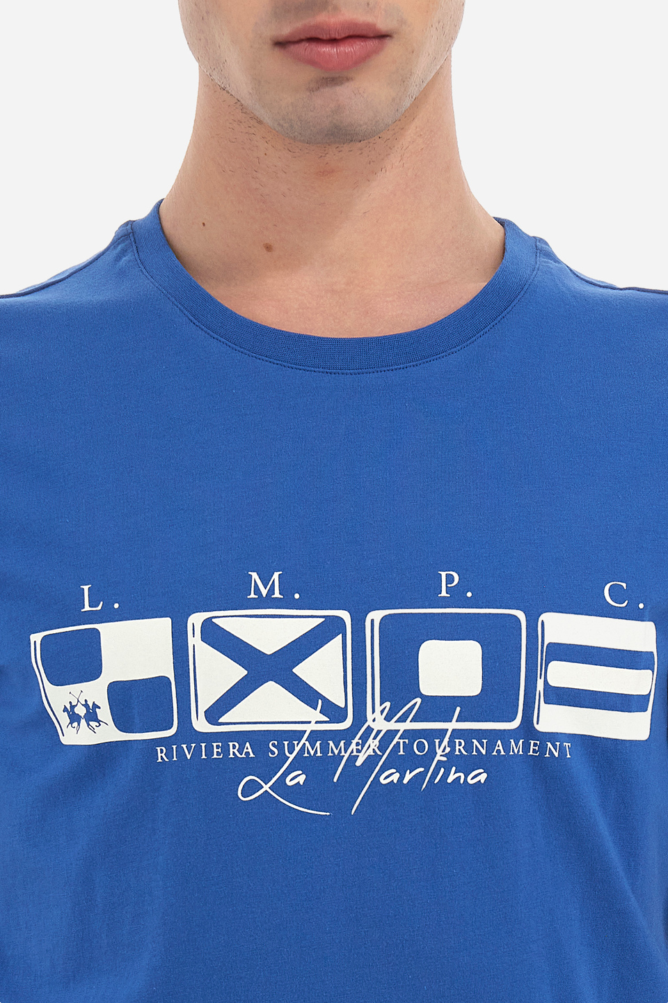 T-shirt homme 100% coton coupe regular à manches courtes - Vevay | La Martina - Official Online Shop