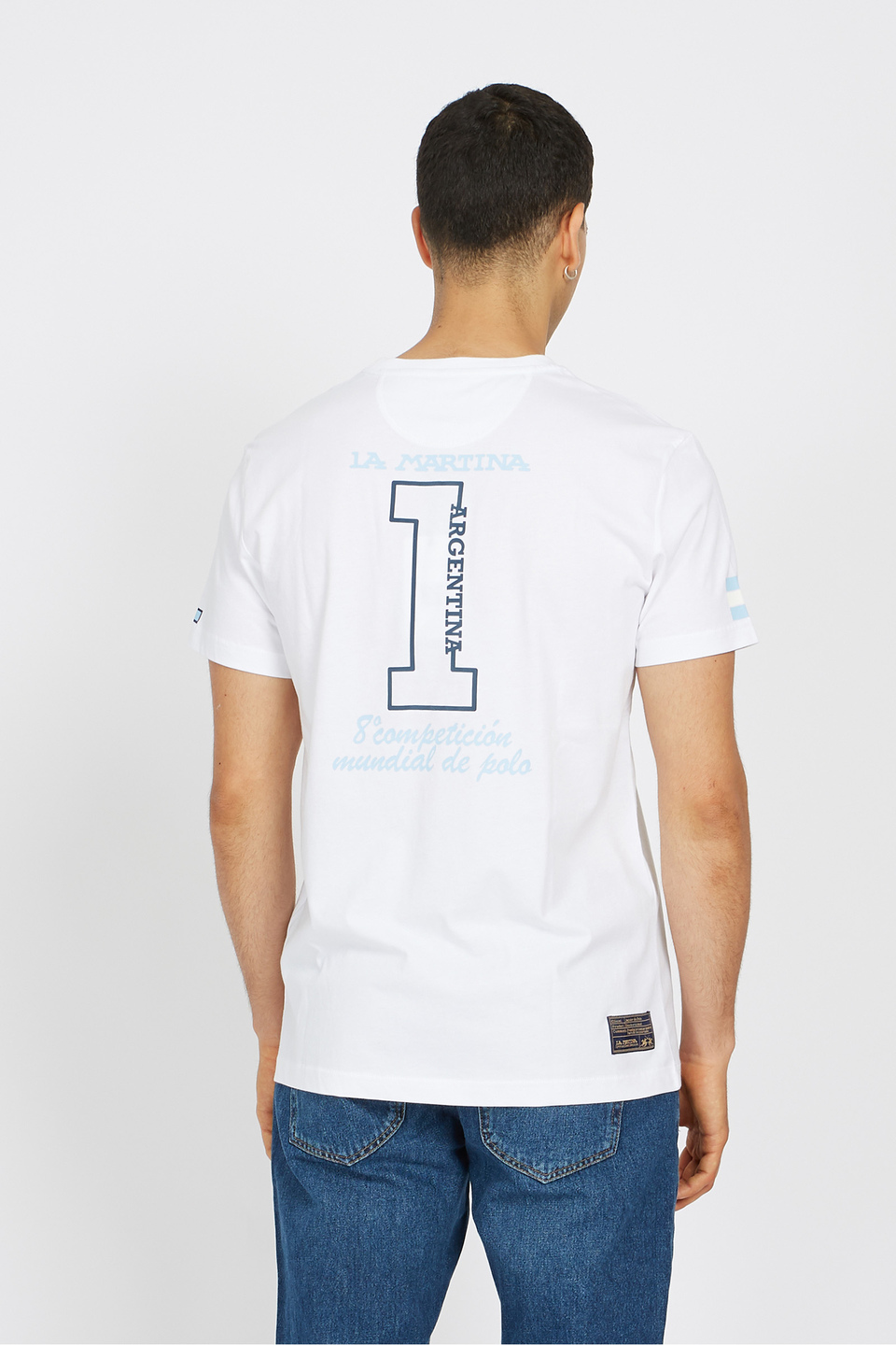 Men's 100% cotton regular fit short-sleeved T-shirt - Vesper | La Martina - Official Online Shop