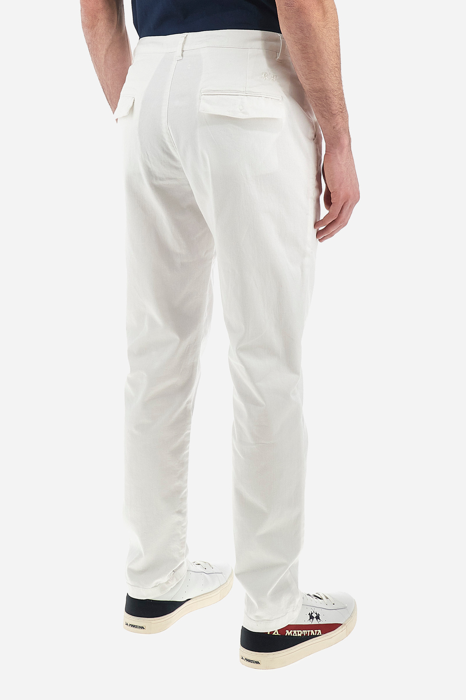 Man trousers in chino cotton-stretch slim fit  -  Siard | La Martina - Official Online Shop