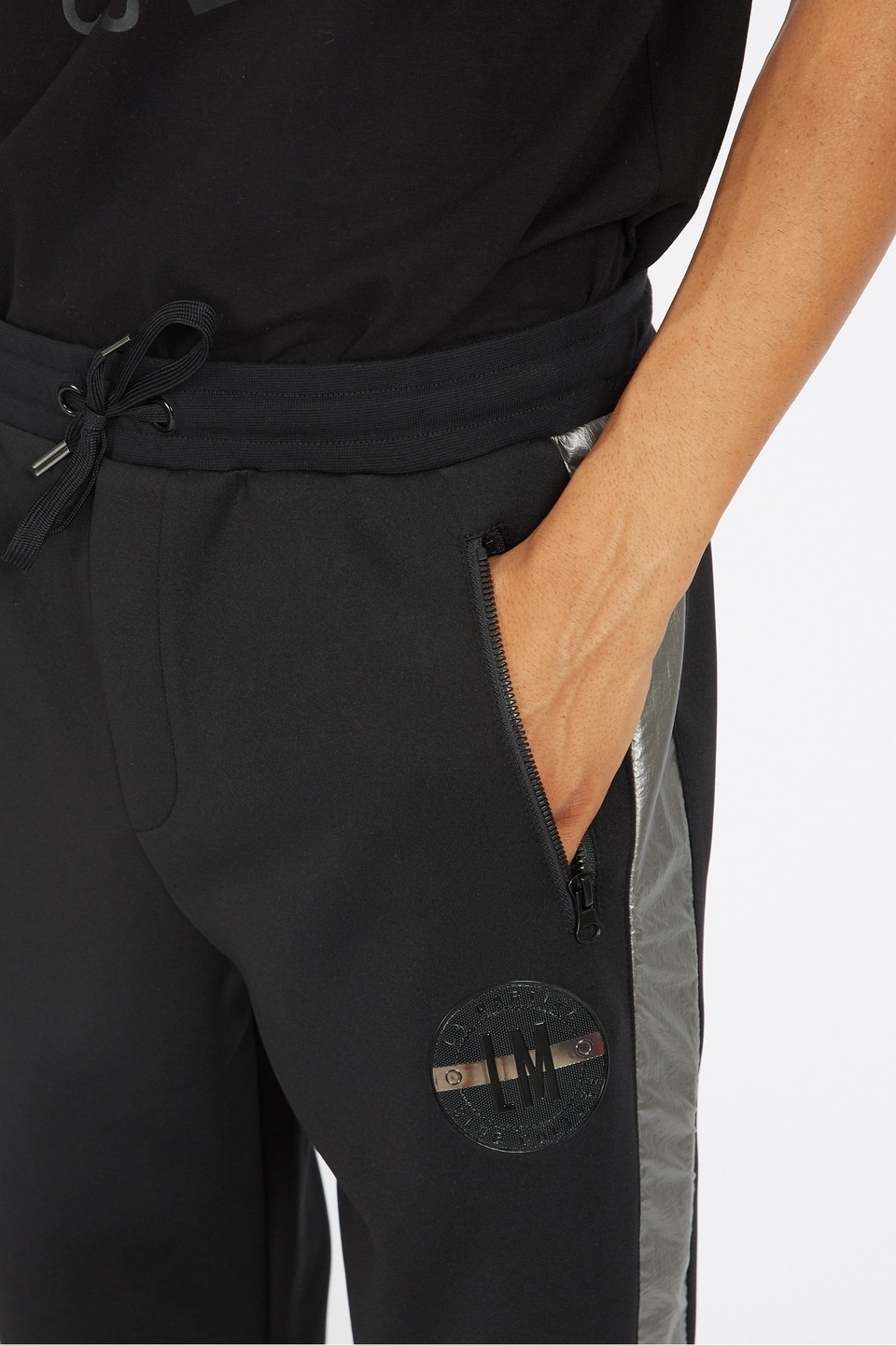Pantalon homme jogger en coton-stretch slim fit  -  Vincien | La Martina - Official Online Shop