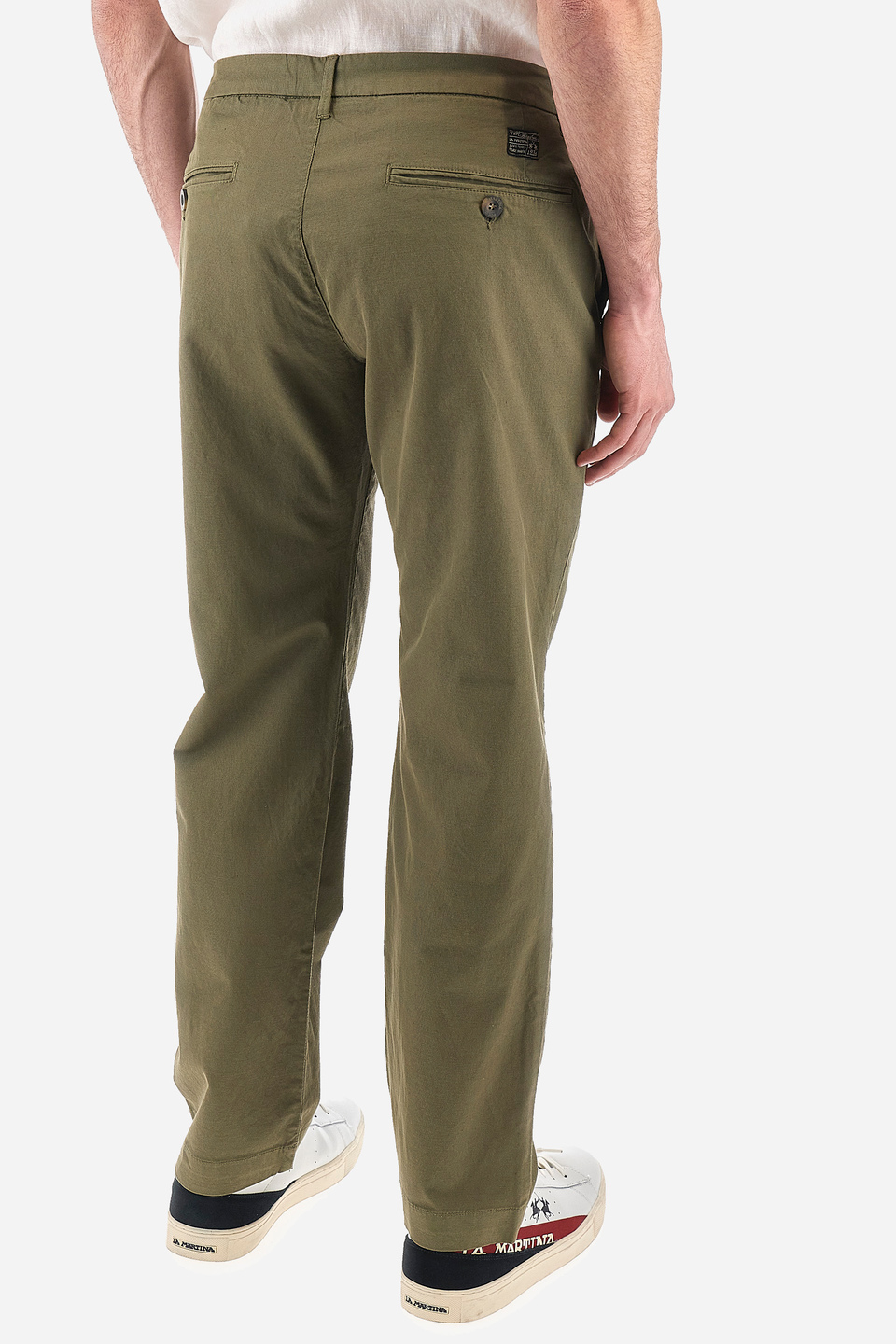 Men's regular fit stretch cotton chino trousers - Sigiberto | La Martina - Official Online Shop