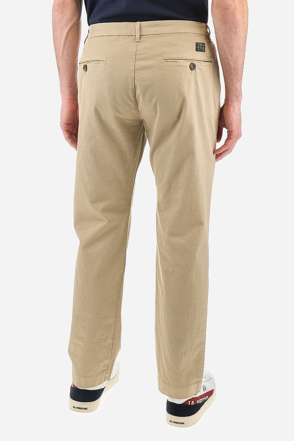 Men's regular fit stretch cotton chino trousers - Sigiberto | La Martina - Official Online Shop