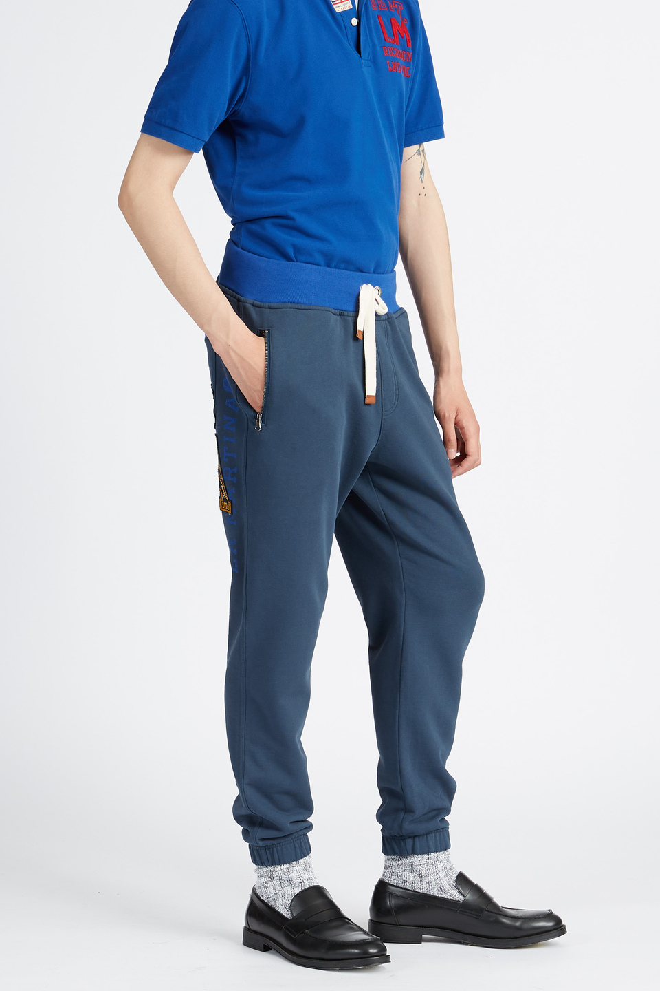 Men's cotton jogger trousers with drawstring and pockets Polo Academy - Vidor | La Martina - Official Online Shop