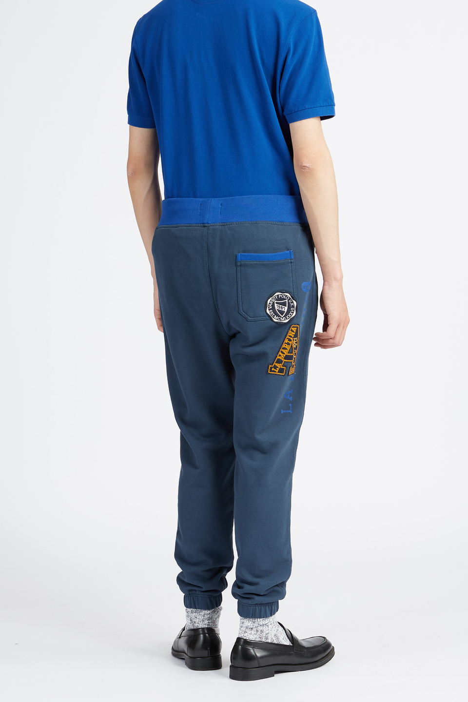 Pantalon de jogging homme en coton avec cordon de serrage et poches Polo Academy - Vidor | La Martina - Official Online Shop