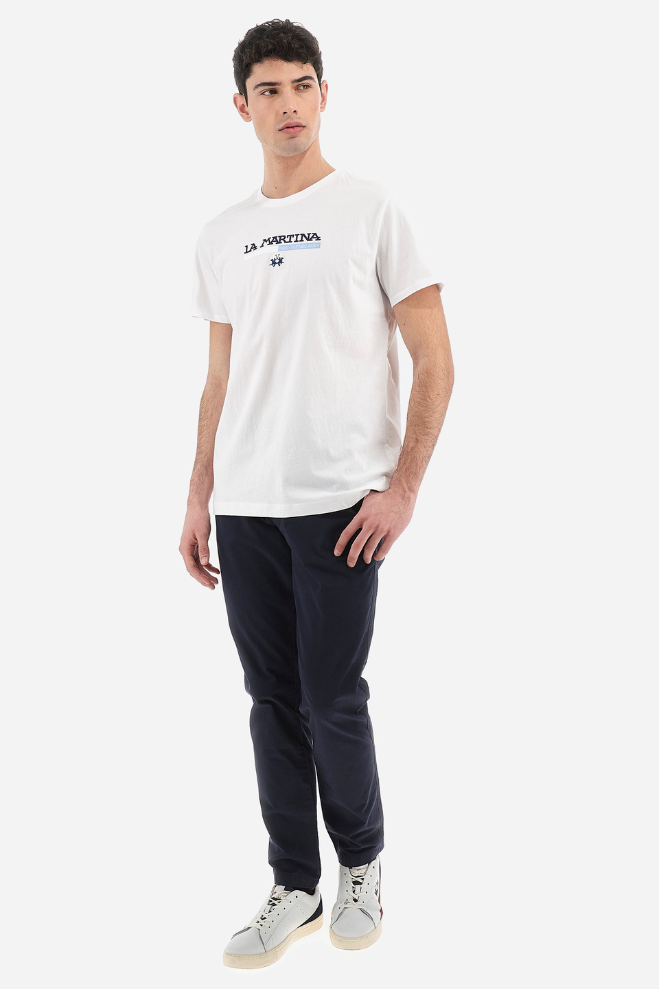 Regular fit 100% cotton men's trousers - Vardice | La Martina - Official Online Shop