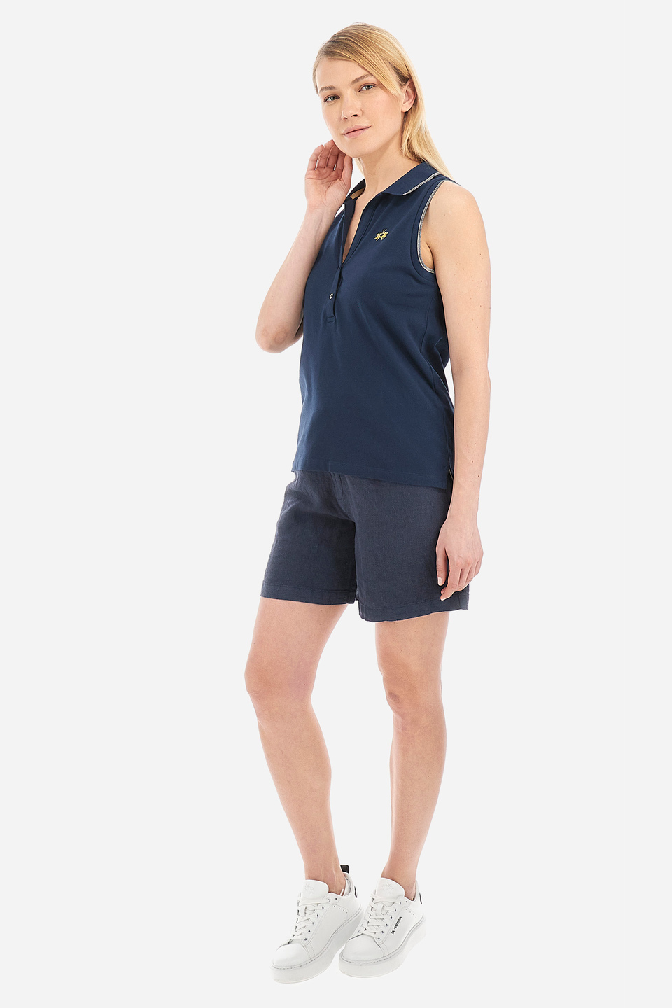Shorts da donna 100% lino regular fit - Tabiana | La Martina - Official Online Shop