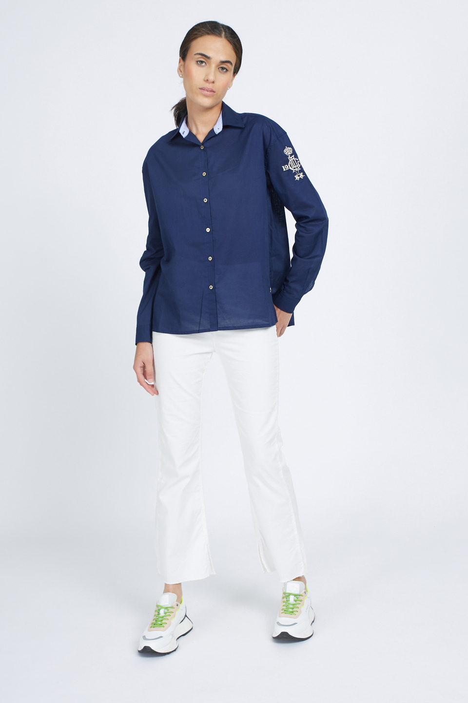 Women's regular fit plain-colour shirt - Vana | La Martina - Official Online Shop