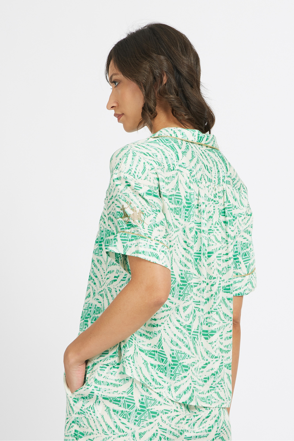 Camisa estampada de corte regular para mujer- Vondra | La Martina - Official Online Shop