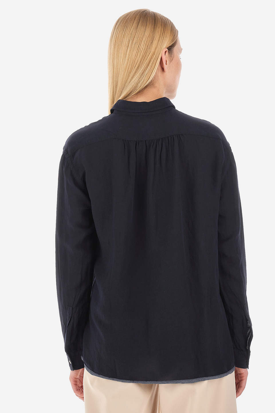 Camicia donna viscosa e lino regular fit - Valera | La Martina - Official Online Shop