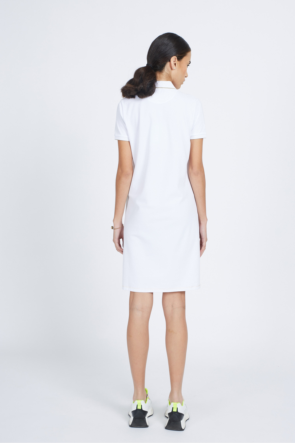 Vestito da donna maniche corte in cotone elasticizzato regular fit - Reimo | La Martina - Official Online Shop