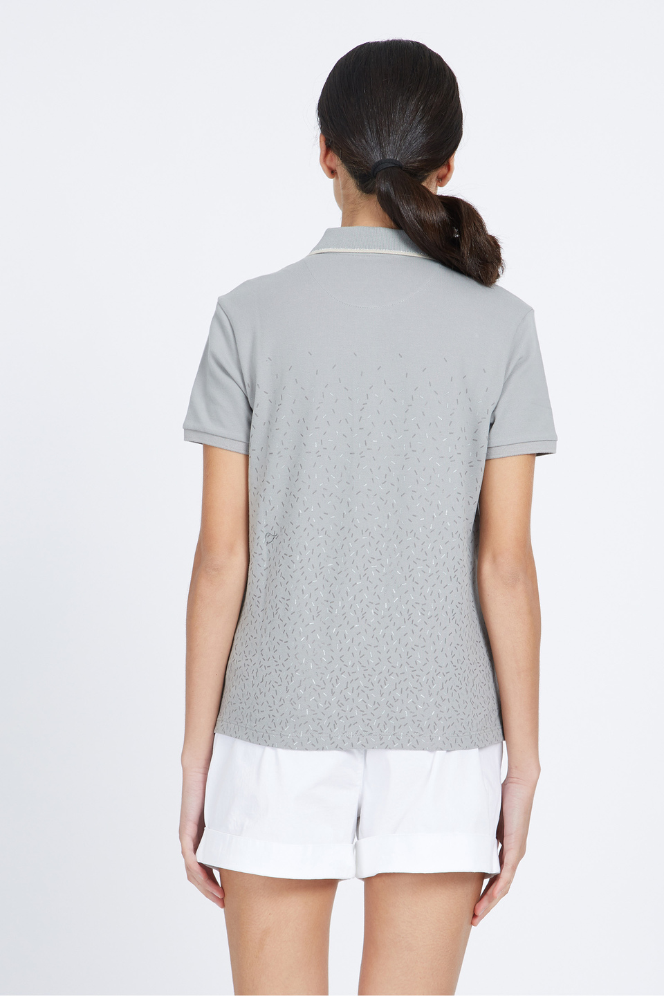 Women's short-sleeved stretch cotton regular fit - Vega | La Martina - Official Online Shop