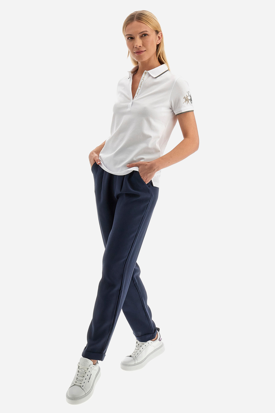 Polo femme en coton, coupe classique - Vinia | La Martina - Official Online Shop