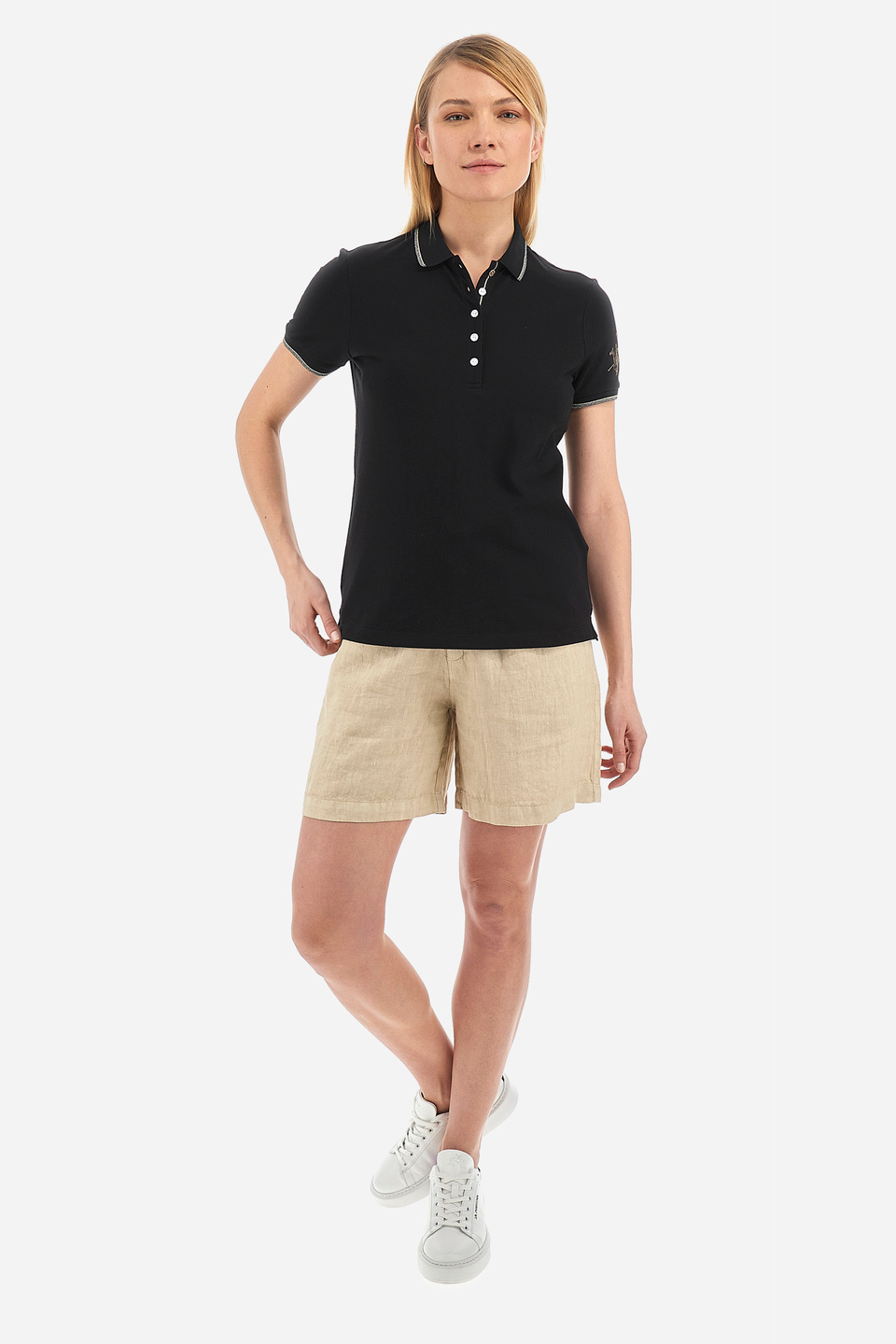 Damen-Poloshirt aus Baumwolle mit normaler Passform- Vinia | La Martina - Official Online Shop