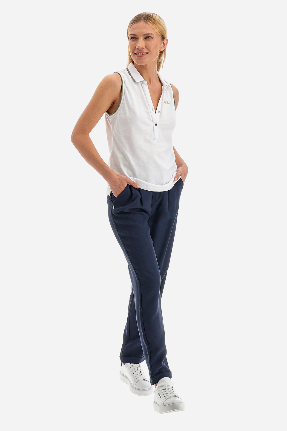 Women's regular fit cotton polo shirt - Vinetta | La Martina - Official Online Shop