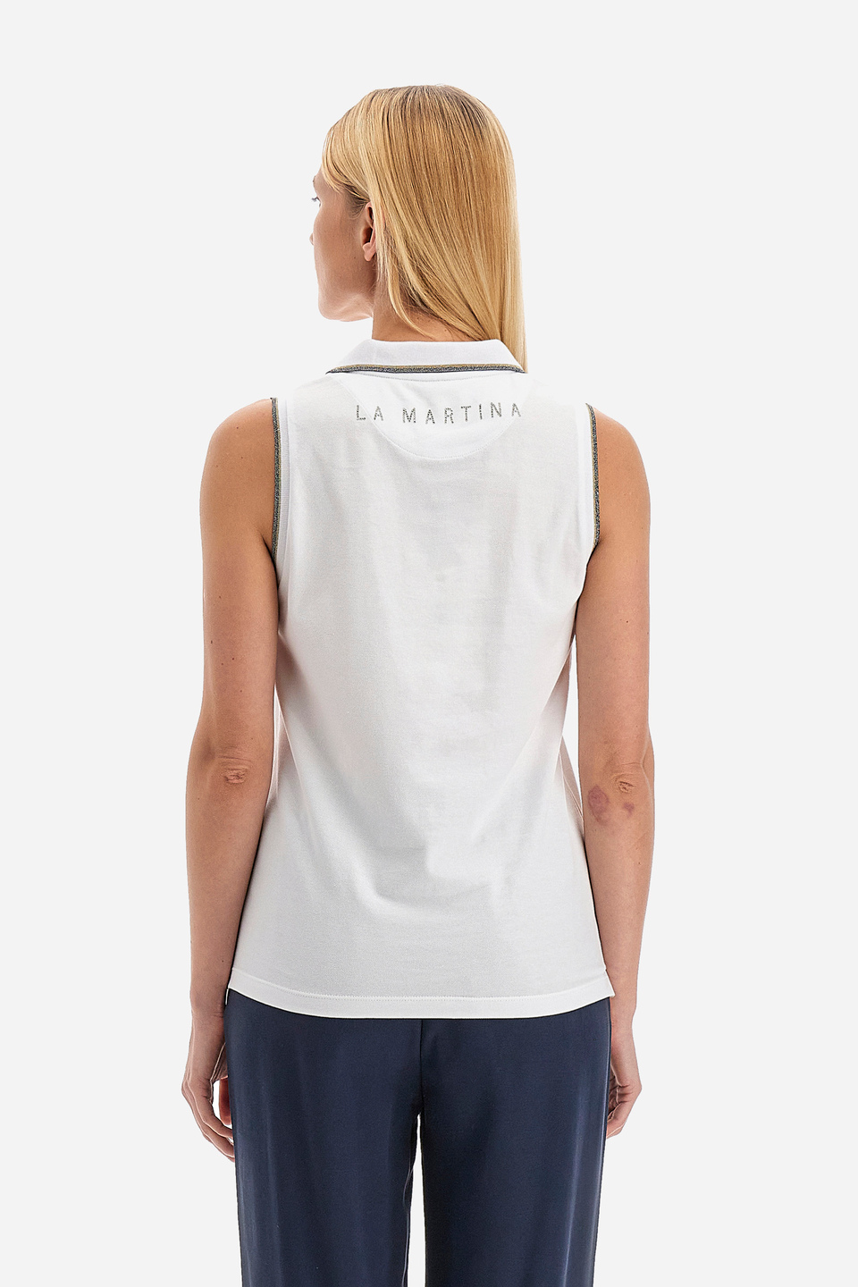 Damen-Poloshirt aus Baumwolle mit normaler Passform- Vinetta | La Martina - Official Online Shop