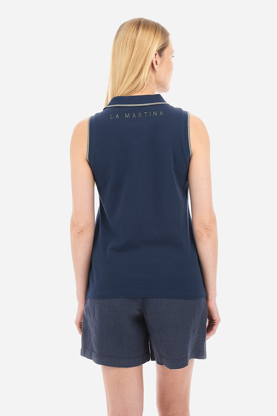 Polo femme en coton, coupe classique - Vinetta | La Martina - Official Online Shop