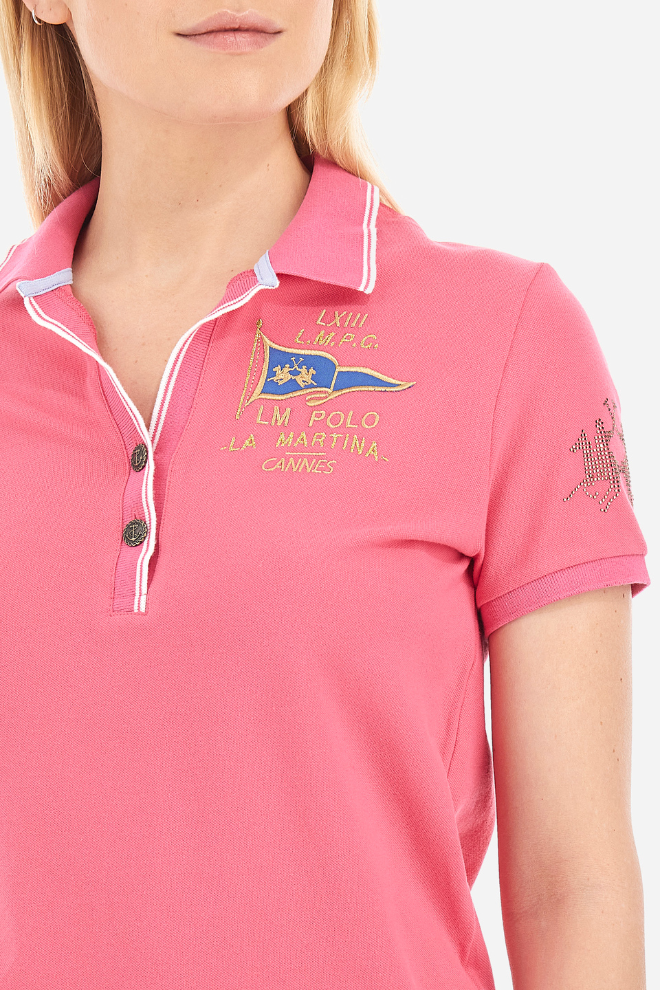 Women's regular fit cotton polo shirt - Velma | La Martina - Official Online Shop